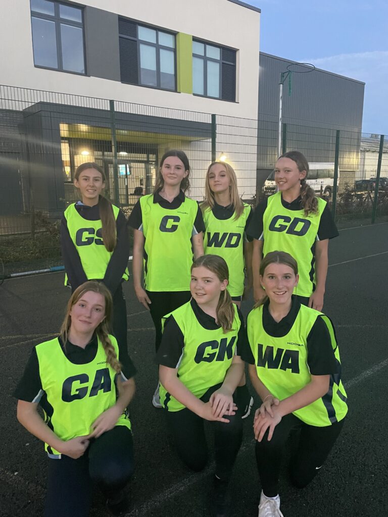 Students playing netball