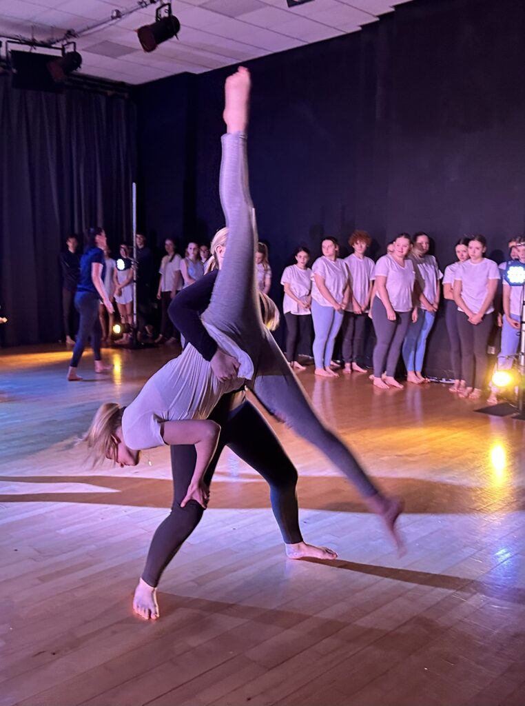 Students dancing