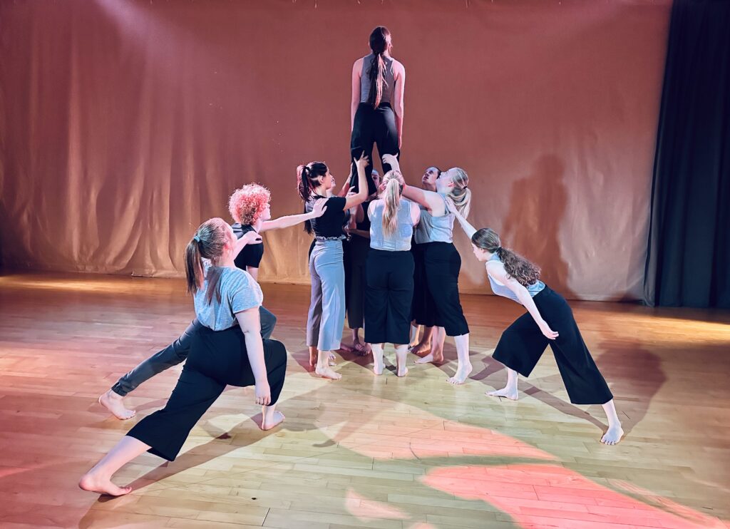 Students dancing