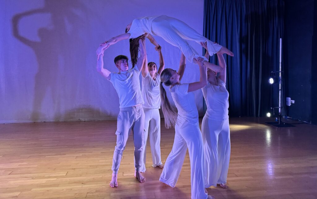 Students dancing