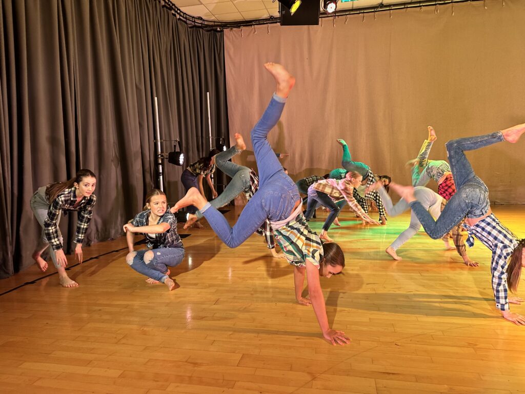Students dancing