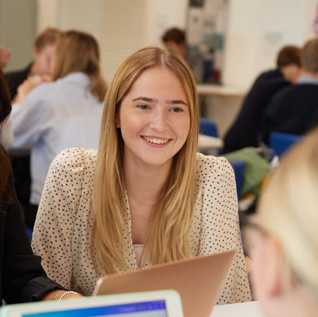 Student smiling